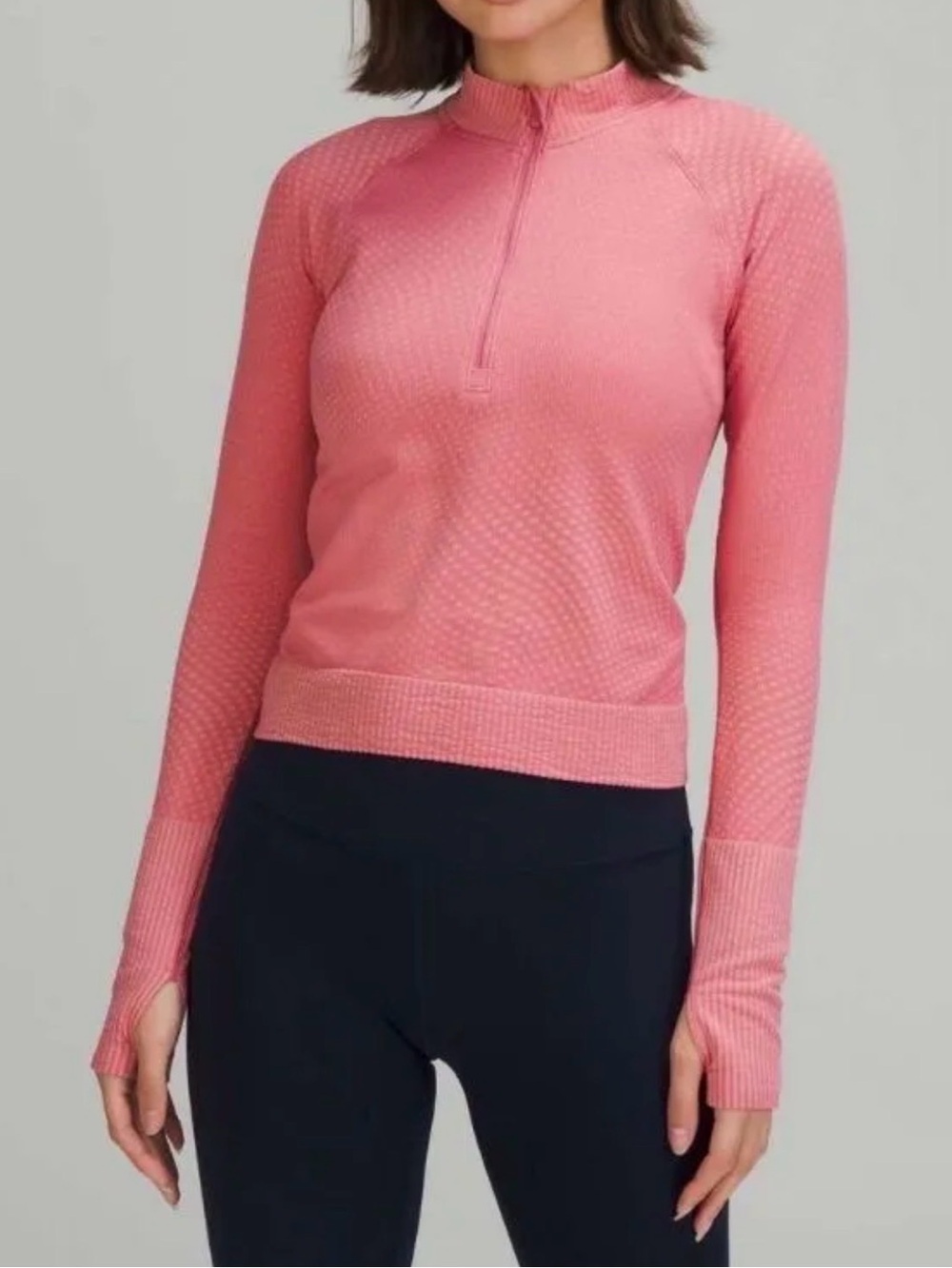 42. EUC Lululemon Rest Less Cropped Half-Zip Sz 12